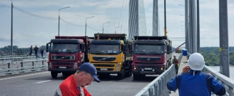 Сегодня по новому мосту Череповца проедут 30-тонные грузовики