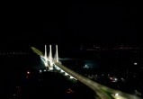 В Череповце зажгли подсветку нового моста