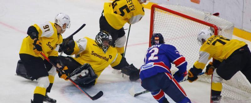 Череповецкая "Северсталь" уступила в серии послематчевых буллитов лидеру регулярного чемпионата КХЛ