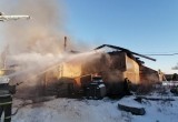 Пожар на пилораме в промзоне Вологды попал на видео