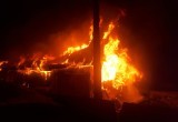 Мощный огонь уничтожил жилой дом вблизи Череповца