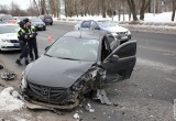На Северном шоссе Череповца произошла жуткая авария с участием трех автомобилей