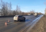 На Северном шоссе Череповца беспечный водитель легковушки врезался в микроавтобус