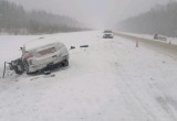 В Шекснинском районе обгон на снежной трассе отправил в больницу двух водителей (ФОТО, ВИДЕО)