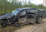 "Датсун" загорелся после аварии на одной из трасс Вологодчины, водитель погиб