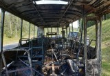 Пассажирский автобус загорелся в Вологодской области прямо во время движения 