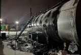 Цистерны с мазутом горели сегодня ночью на Северном шоссе 