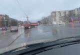 В Заречье столкнулись трамвай и пожарная машина