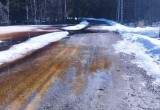Власти Череповецкого района пообещали восстановить дорогу, которую размыло водой