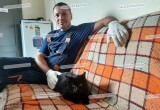 Кот Беляш вернулся к вологодским спасателям после отравления и диеты