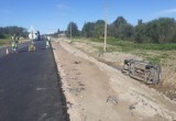 На федеральной трассе в Вологодской области пьяный водитель врезался в иномарку и сбил дорожного рабочего