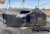 Под Череповцом на трассе А-114 перевернулся автомобиль: пострадала женщина
