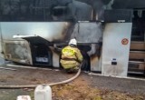 В Архангельской области загорелся автобус с пассажирами из Великого Устюга