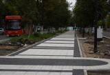 Благоустройство аллеи на улице Мира в Вологде подходит к завершению
